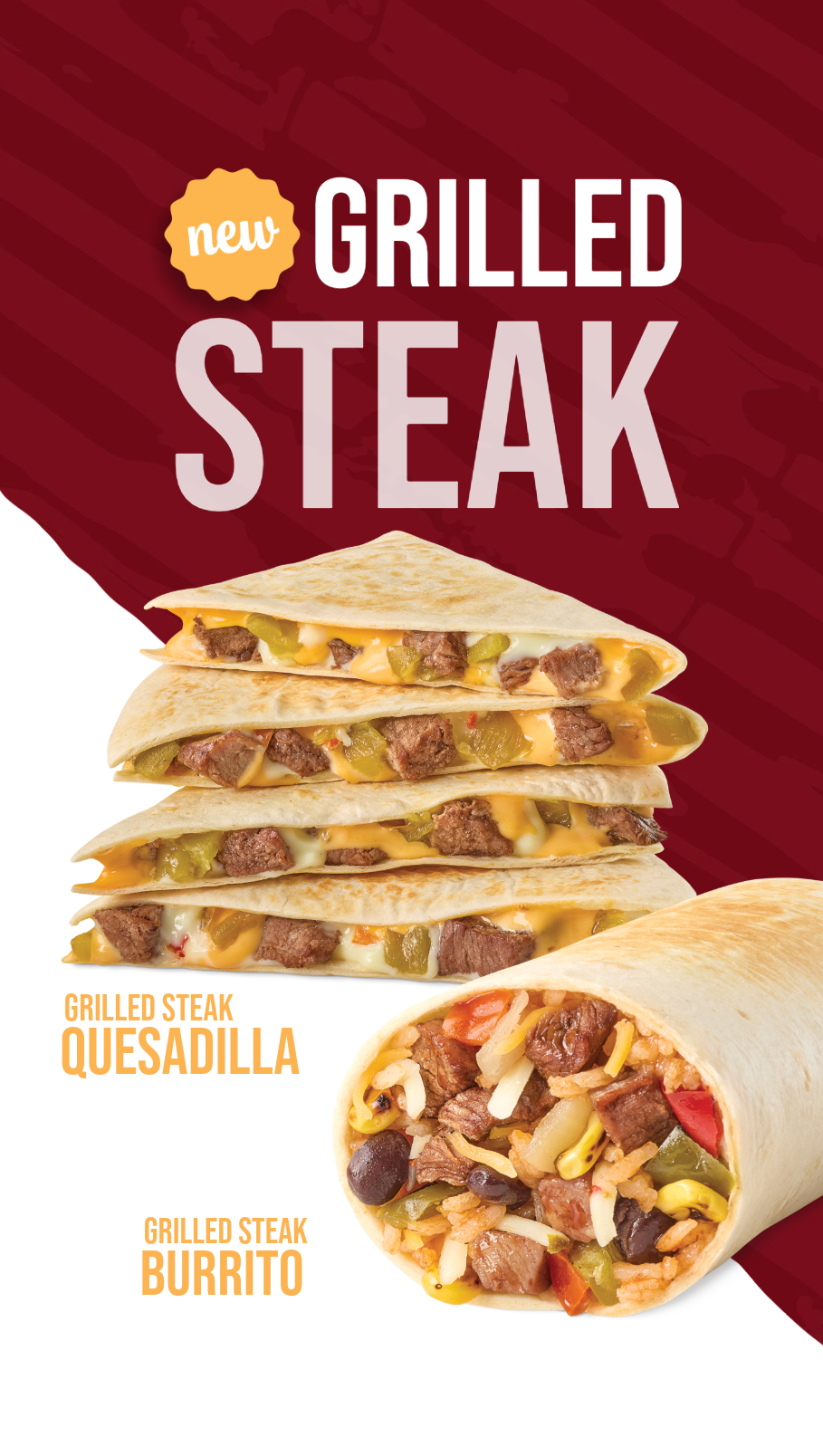 New Grilled Steak. Try it today! Order Now.